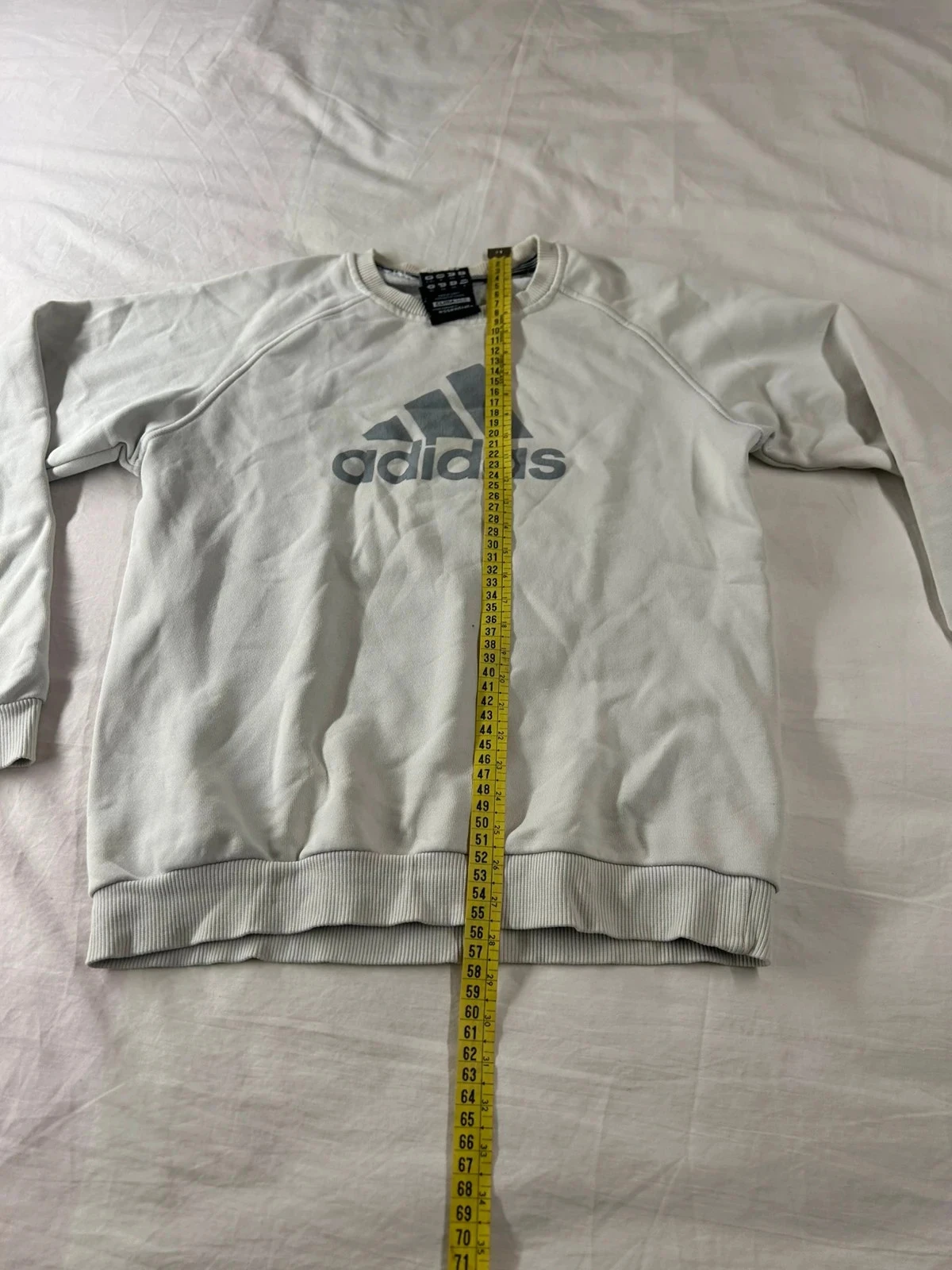 Vintage white adidas retro 90s 2000s style sweater – photo 8